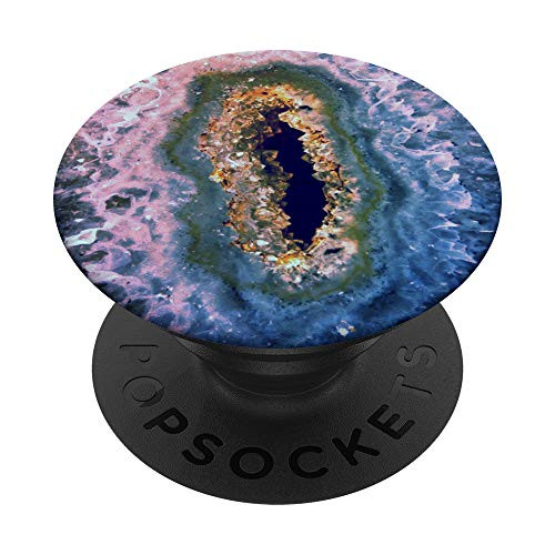 Crystals Gem Agate Rock Crystal Geode Geology Rockhound PopSockets PopGrip Swappable Grip for Phones  and  Tablets