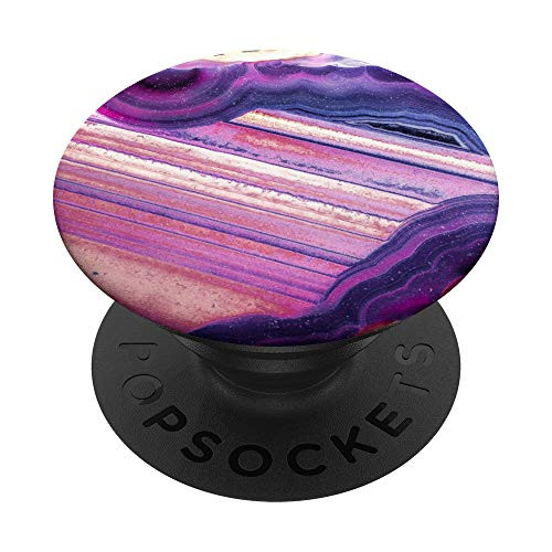 Colorful Agate Rocks Minerals Geology Agates Pattern PopSockets PopGrip Swappable Grip for Phones  and  Tablets