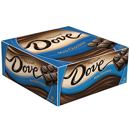 Dove Milk Chocolate Singles Size Candy Bar 1.44-Ounce Bar 18-Count Box