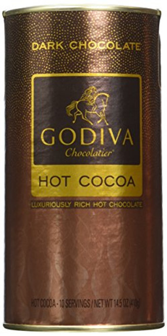 GODIVA Chocolatier Dark Chocolate Hot Cocoa Canister,14.5 oz