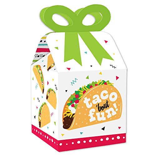 Big Dot of Happiness Taco Bout Fun _ Square Favor Gift Boxes _ Mexican Fiesta Bow Boxes _ Set of 12 Big Dot of Happiness Taco Bout Fun _ Square Favor Gift Boxes _ Mexican Fiesta Bow Boxes _ Set of 12