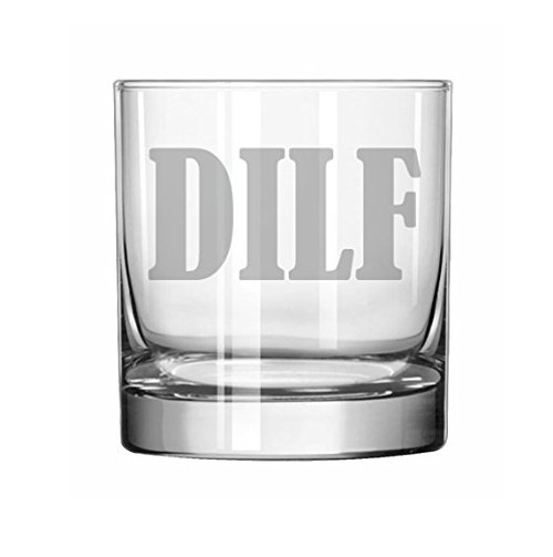 11 ounce Rocks Whiskey Highball Glass DILF Funny Dad Father Husband Gift 11 ounce Rocks Whiskey Highball Glass DILF Funny Dad Father Husband Gift