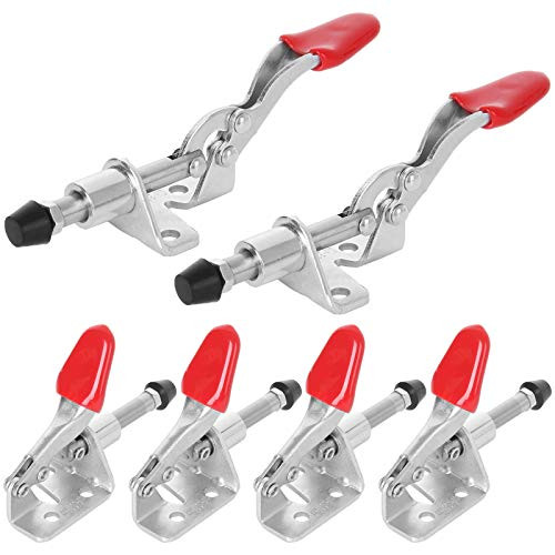 6 PCS Push Pull Toggle Clamps Latch GH_301AM Adjustable Quick Release Hand Tool 110Lbs Holding Capacity Stroke Clamp for Woodworking