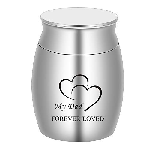 BGAFLOVE Small Cremation Keepsake Urns for Human Ashes Mini Cremation Urn Small Funeral Urns for Ashes Stainless Steel Cremation Funeral Urn _ My Dad BGAFLOVE Small Cremation Keepsake Urns for Human Ashes Mini Cremation Urn Small Funeral Urns for Ashes Stainless Steel Cremation Funeral Urn _ My Dad