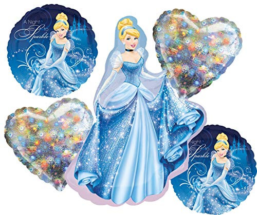 Cinderella Balloon Bouquet _ Cinderella Balloons _ 5 Count