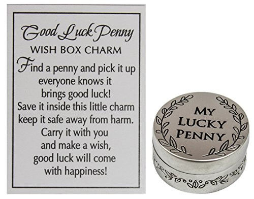 Good Luck Penny Wish Box Charm with Story Card