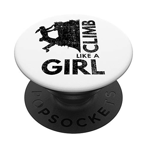 Girl Climber Gift Rock Climbing Gift Climb Like a Girl Gift PopSockets Grip and Stand for Phones and Tablets