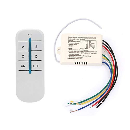 Fictory Wall Remote Switch _ 4 Ways ONOff 220V Digital Wireless Wall Light Receiver Transmitter Remote Control Switch