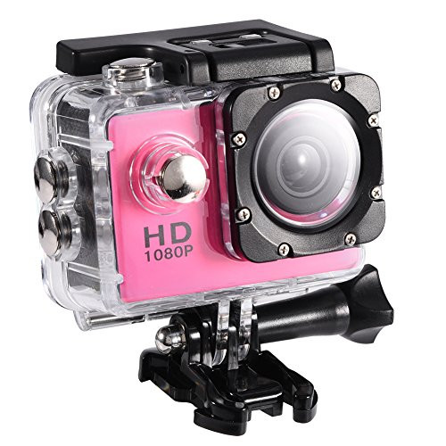 Mini DV Sports Camera_2inch 1080P HD LCD Screen Action Camera Waterproof 30m Video DV Camera with Mini Camcorder Mounting Accessories Kits_Bicycle Bra