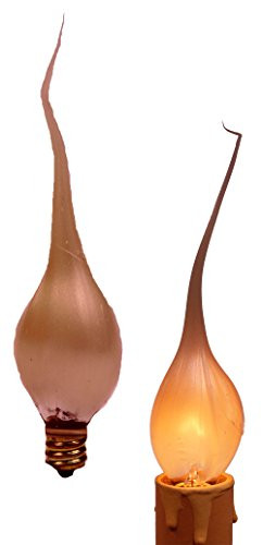 Creative Hobbies Country Style Silicone Dipped Candle Light Bulbs  Pkg of 10 Bulbs  ~ 5 Watt Pearlized Silicone_ Gold Glow