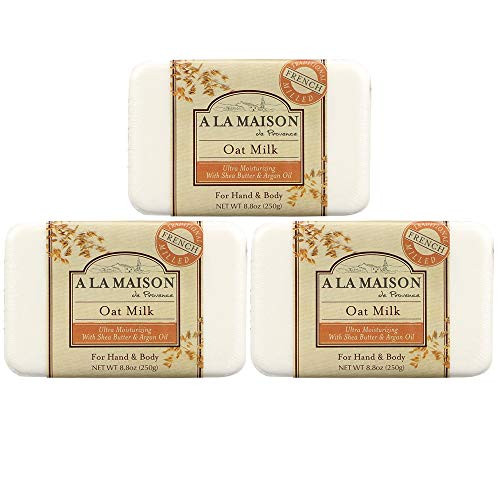 A La Maison Oat Milk Bar Soap 8_8 ounce  3 Pack A La Maison Oat Milk Bar Soap 8_8 ounce  3 Pack