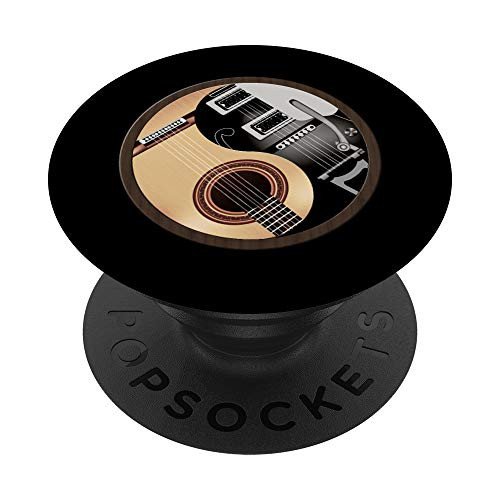 Yin Yang Guitar Cool Rock Music Funny Gift PopSockets PopGrip Swappable Grip for Phones  and  Tablets