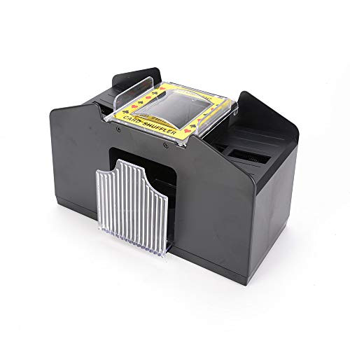 ARTISHION Playing Card Shuffler Electronic Card Shuffler Automatic Battery Operated 4 Standard Decks with Push Button 4 Deck