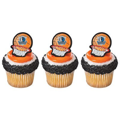 Decopac NBA Dallas Mavericks Basketball Cupcake Rings Toppers