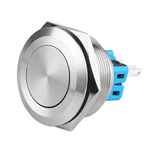 Larcele Push Button Switch 28mm Waterproof Momentary Metal DIY Switch_Large Size_1 Piece JSANKG_15