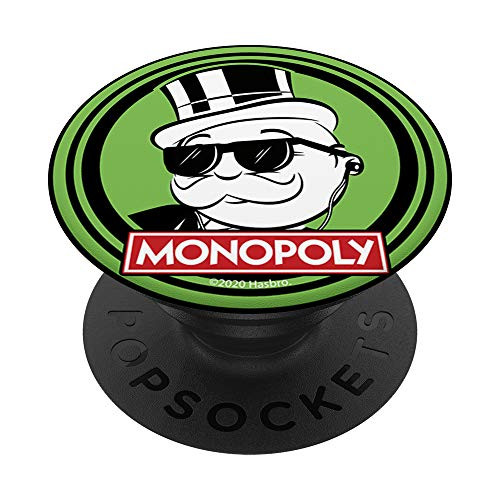 Monopoly Rich Uncle Pennybags Circle Portrait PopSockets PopGrip Swappable Grip for Phones  and  Tablets