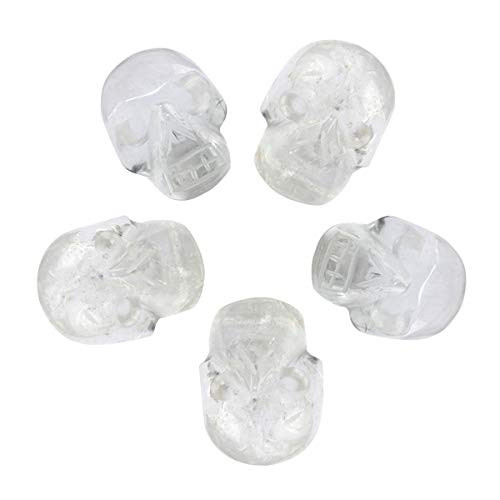 mookaitedecor 1 Inch Rock Quartz Crystal Skull Sculpture Set of 5_ Hand Carved Gemstone Statue Figurine Collectible Healing Reiki mookaitedecor 1 Inch Rock Quartz Crystal Skull Sculpture Set of 5_ Hand Carved Gemstone Statue Figurine Collectible Healing Reiki