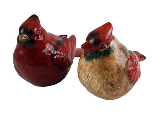 Holiday Cardinals Ceramic Salt & Pepper Shaker Set