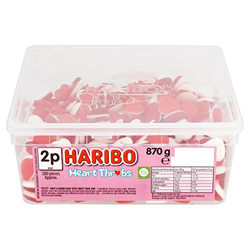 Haribo Heart Throbs _ 960g _ Approx 300 Pieces