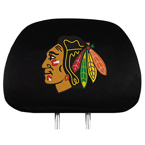 Team ProMark NHL _ Chicago Blackhawks Head Rest Cover Set_ Black_ One Size