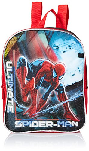 Marvel Boys' Spiderman Mini Backpack with Utility Case, Black, One Size
