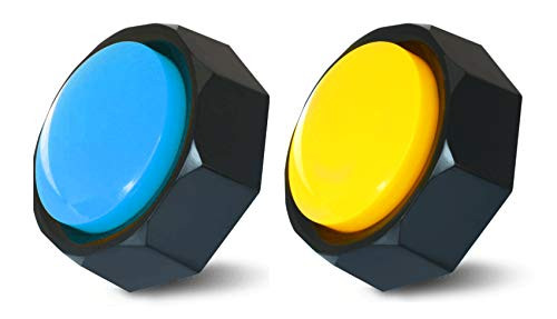 RIBOSY Set of 2_ Dog Training Buzzer _ Recordable Button _ Record  and  Playback Your Own Message _ 30 Second Recording Button  Battery Included