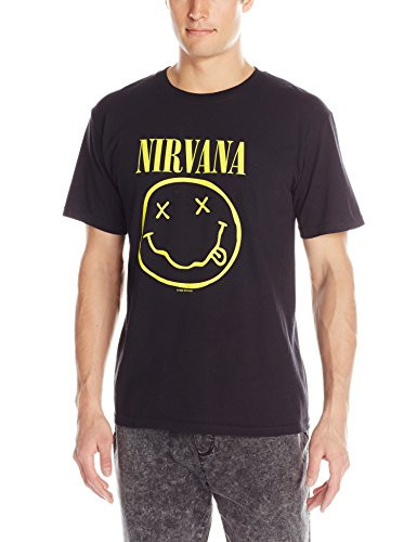 Nirvana _ Smiley Soft T_Shirt  Black_ Medium