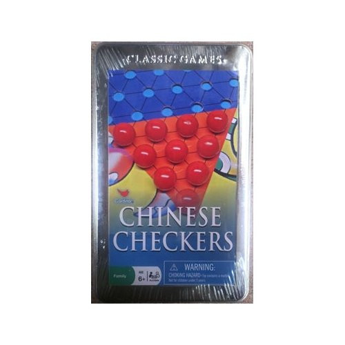 Cardinal Classics Chinese Checkers Tin Game