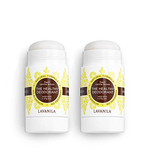 Lavanila _ The Healthy Deodorant_ Aluminum_Free_ Vegan_ Clean_ and Natural _ Fresh Vanilla Lemon  Pack of 2_ 2 ounce Deodorants