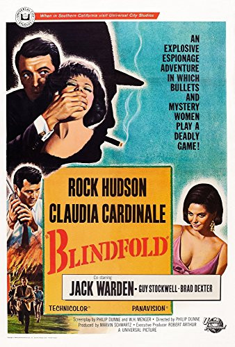 Posterazzi Blindfold Us Art Top And Bottom Rock Hudson Claudia Cardinale 1965 Movie Masterprint Poster Print_  11 x 17