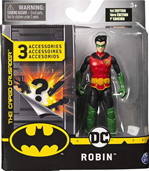 BATMAN 6056746_ 4_Inch Robin Action Figure with 3 Mystery Accessories_ Mission 2_ Multicolour BATMAN 6056746_ 4_Inch Robin Action Figure with 3 Mystery Accessories_ Mission 2_ Multicolour