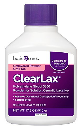 Basic Care ClearLax Polyethylene Glycol 3350 Osmotic Laxative, 17.9 Ounce