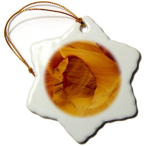 3dRose ORN_142317_1 USA_ Arizona_ Antelope Canyon_ Slot Rock Formation Us03 Bjy0001 Jaynes Gallery Snowflake Ornament_ Porcelain_ 3_Inch