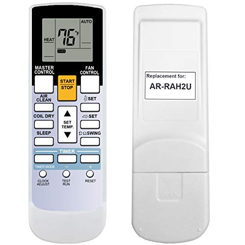 RCECAOSHAN Replacement for Fujitsu Air Conditioner Remote Control Model Number AR_RAH2U Works for ASU18RLF ASU18RLXS ASU24RLF ASU24RLXS ASU30RLX AUU12