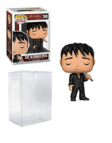 Elvis 188 Pop Rocks 68 Comeback Special Vinyl Figure  Includes Compatible Ecotek Plastic Pop Box Protector Case