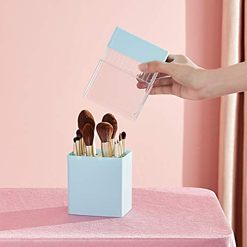 Makeup Brush Organizer Pen Pencil Storage Organizer Clear Acrylic Makeup Organizer Brush Holder and Dustproof Lid Cosmetic Brush Storage Box Box_for B