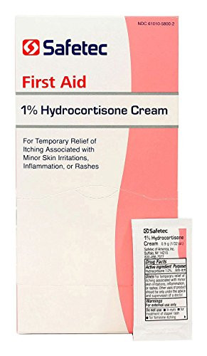 Safetec 1 percent  Hydrocortisone Cream _ 0_9 Gram Packets _ Box of 144