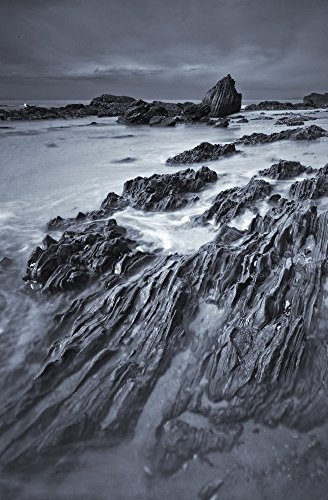 Posterazzi Black And White Of Rock Formations At Moro Beach California Poster Print_  11 x 17