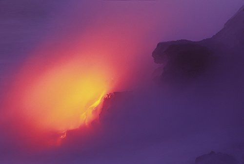 Posterazzi DPI1991039 Hawaii Big Island Lava Meets The Ocean Steam Rock Poster Print_ 17 x 11 Posterazzi DPI1991039 Hawaii Big Island Lava Meets The Ocean Steam Rock Poster Print_ 17 x 11