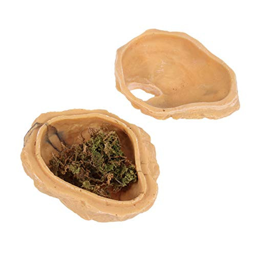 POPETPOP Snake Hide_Reptile Hides and Caves_Lizard Hideout Durable Large Crawler Shelter Reptile Hideout for Snake Reptile Lizard_Small