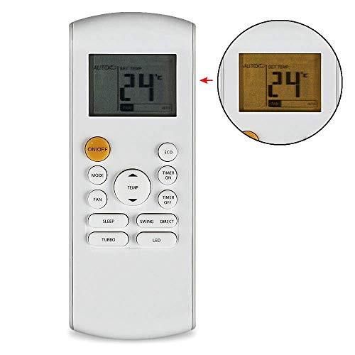 LR General Replacement Remote Control Fit for RG57A7BGEF RG57A6BGEFU1 CR166_RG57A6EU_6 RG57DBGE RG57BBGE for Midea MrCool Pioneer Air Conditioner