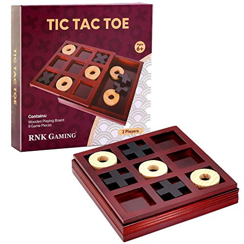 RNK Gaming Wooden Tic Tac Toe Game