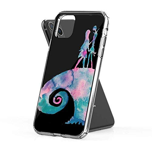 Diskoer Crystal Clear Phone Cases Watercolor Nightmare  Black  Case Cover Compatible for iPhone  11