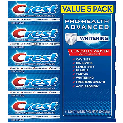 Crest Pro_Health Advanced Whitening Power Toothpaste  6_0 Ounce_ 5 Count