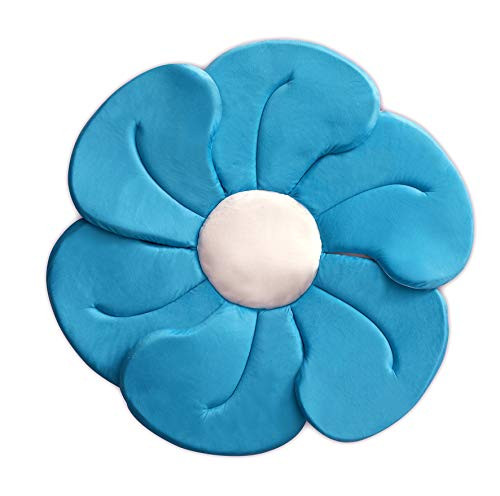 G Ganen Baby Bath Flower Infant Bathtub Soft Pad Support Lounger Easy Drying and Anti_Slip Material  Blue