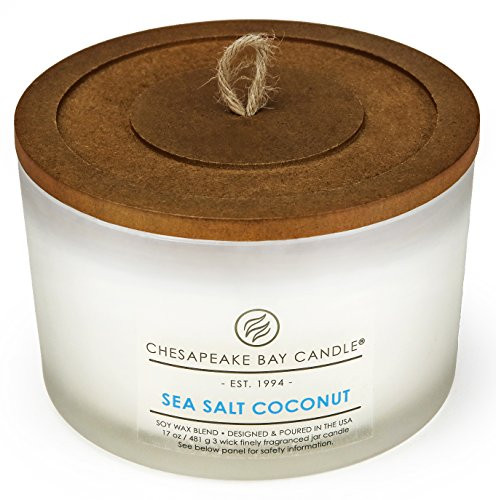 Chesapeake Bay Candle 3_Wick Scented Candle_ Sea Salt Coconut_ Coffee Table Jar