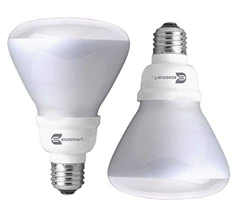 EcoSmart Soft White BR30 CFL Light Bulb_ 65W Equivalent 2 Pack