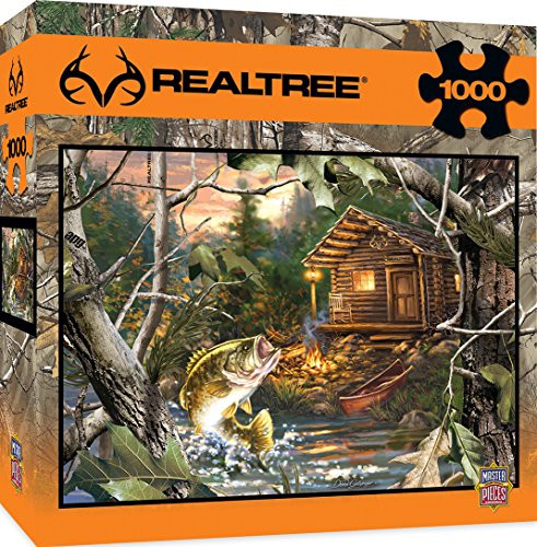 MasterPieces Realtree The One That Got Away - Trout & Cabin Scene 1000 Piece Jigsaw Puzzle by Dona Gelsinger