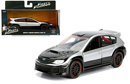 NEW 1:32 JADA TOYS COLLECTOR'S SERIES FAST & FURIOUS - BLACK SILVER BRIAN'S SUBARU IMPREZA WRX STI Diecast Model Car By Jada Toys