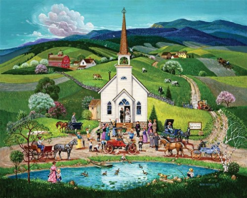 Springbok Alzheimer & Dementia Jigsaw Puzzles - Spring Wedding - 100 Piece Jigsaw Puzzle - Large 23.5 Inches by 18 Inches Puzzle - Made in USA - Extra Large Easy Grip Pieces